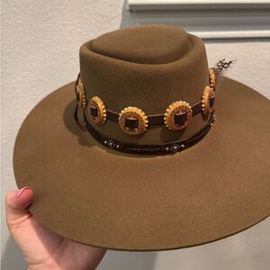 Handmade Luckenbach Bottle Cap Adjustable Hat Band (band only)